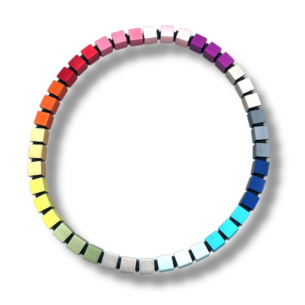 APERO W&Uuml;RFEL - Regnbue lite halskjede