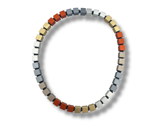 APERO W&Uuml;RFEL - Mango, gull & gr&aring; lite halskjede