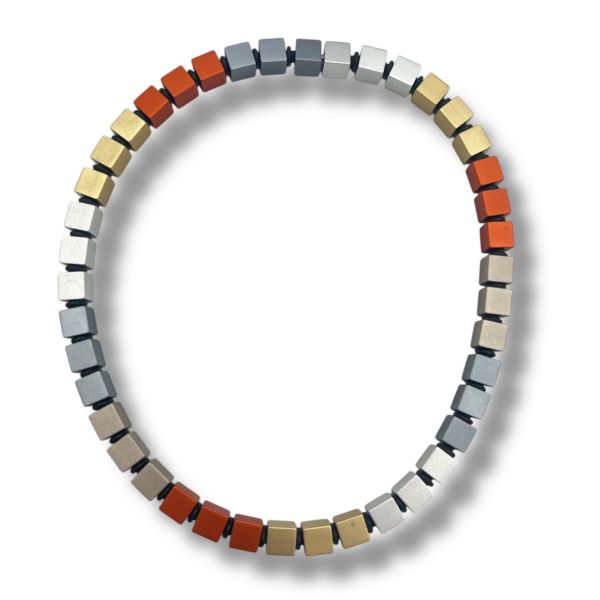 APERO W&Uuml;RFEL - Mango, gull & gr&aring; lite halskjede