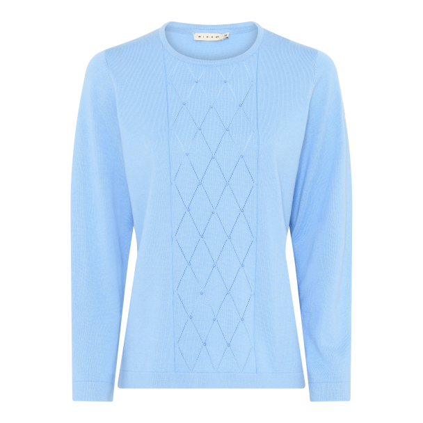 Genser m/perler 180 144 Lys Blå