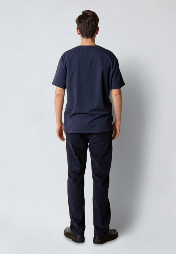 Oscar half zip knit, navy - Image 4