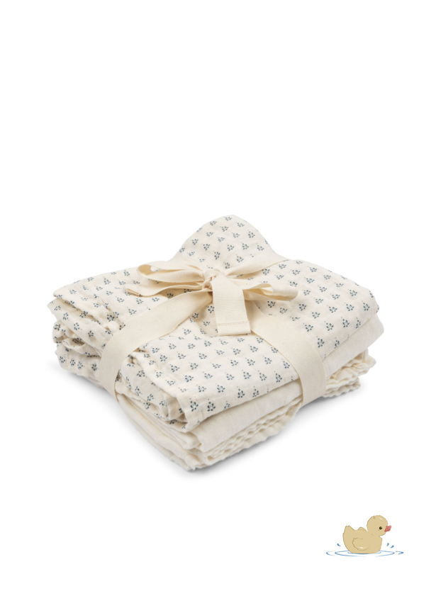Bellini 3-pk Muslin Cloth - Punto Blu - Image 1
