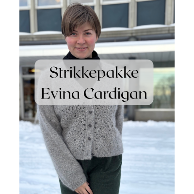 Strikkepakke - Evina Cardigan - Burgunder