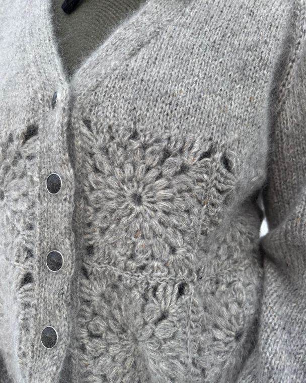 Strikkepakke - Evina Cardigan - Burgunder - Image 5