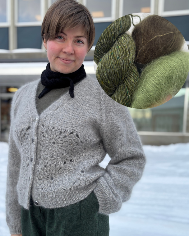 Strikkepakke - Evina Cardigan - Grønn - Image 6