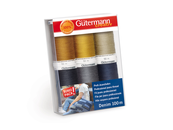 Gütermann Trådsett 731144-1 – Denim 100m 6stk