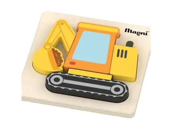 Puslespill i tre - Gravemaskin