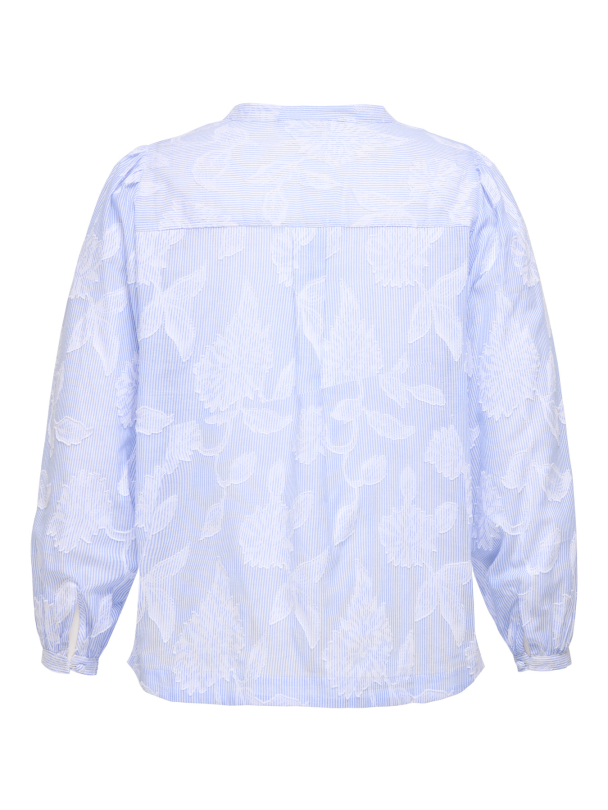 CARTORRA L/S V-NECK STRIPE TOP WVN - Image 2