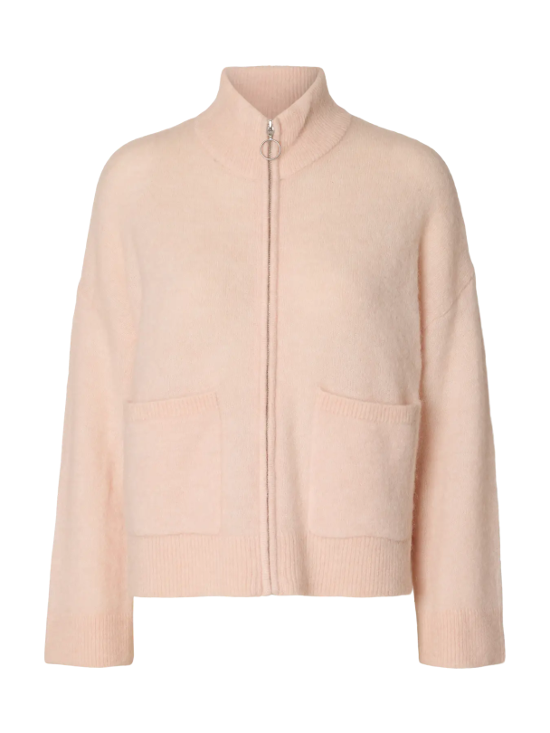 Sia Ras Zipper Cardigan - Pale Dogwood  - Image 2