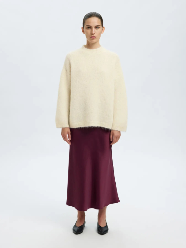 Gabriella Knit New O-Neck - Birch - Image 1