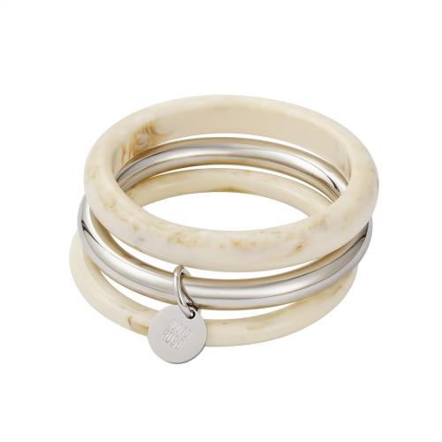 Rue Resin Mix Bracelet Silver