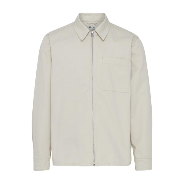 SDElon zipper overskjorte, beige - Image 1