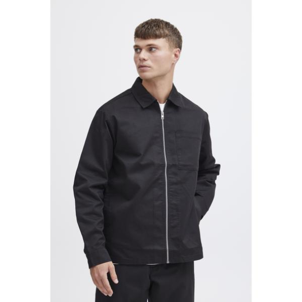 SDElon zipper overskjorte, svart - Image 1