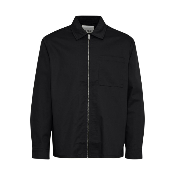 SDElon zipper overskjorte, svart - Image 5