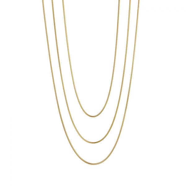 Monroe 3-row Necklace Gold