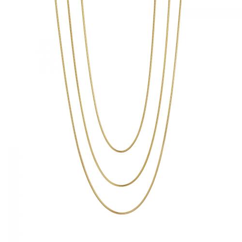 Monroe 3-row Necklace Gold