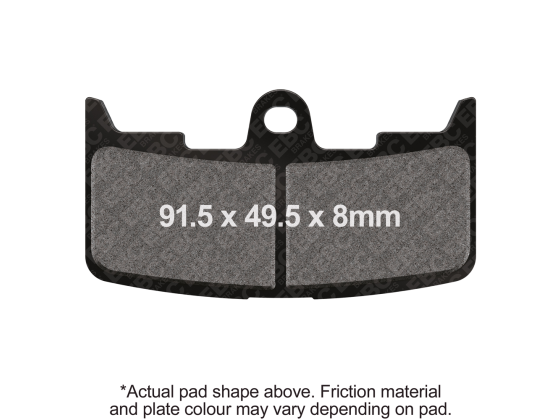 Double-H sintered brake pad set