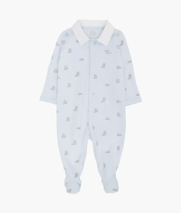 Snuggle Bunny Marley Remi Footie - Blue