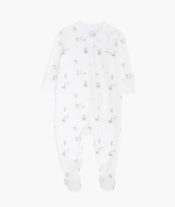 Celebration Parade Zipper Footie - White - Image 1