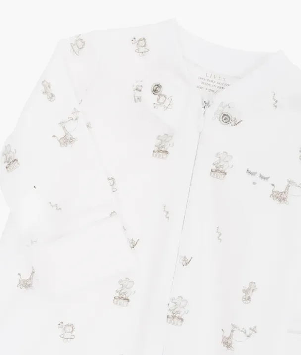 Celebration Parade Zipper Footie - White - Image 2