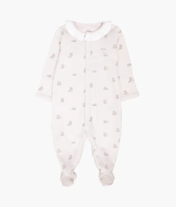 Snuggle Bunny Marley Ruffled Footie - Pink - Image 1