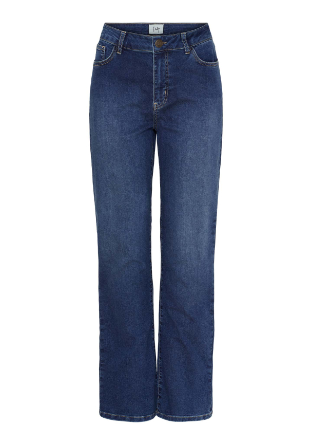 Lido Straight Long Jeans - 633 Basic Denim  - Image 1