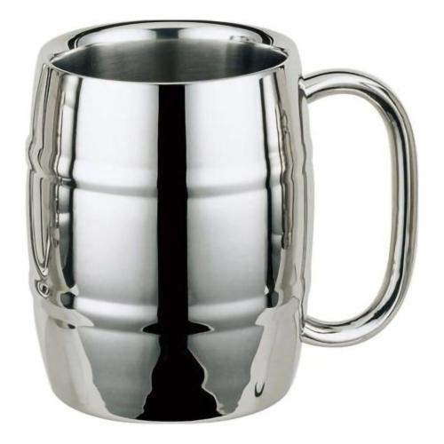 Ølglass Ølkrus i rustfritt stål med doble vegger 400 ml