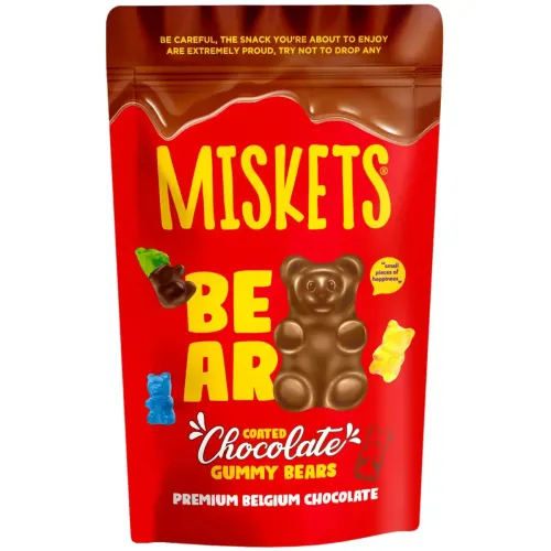 MISKETS MILK CHOCOLATE COATED JELLY BEAR 120g