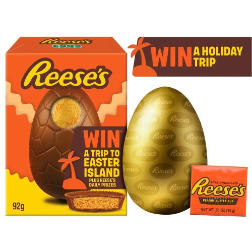 REESE’S MILK CHOCOLATE SMALL HOLLOW EGG WITH REESE’S PEANUT BUTTER CUP 92g