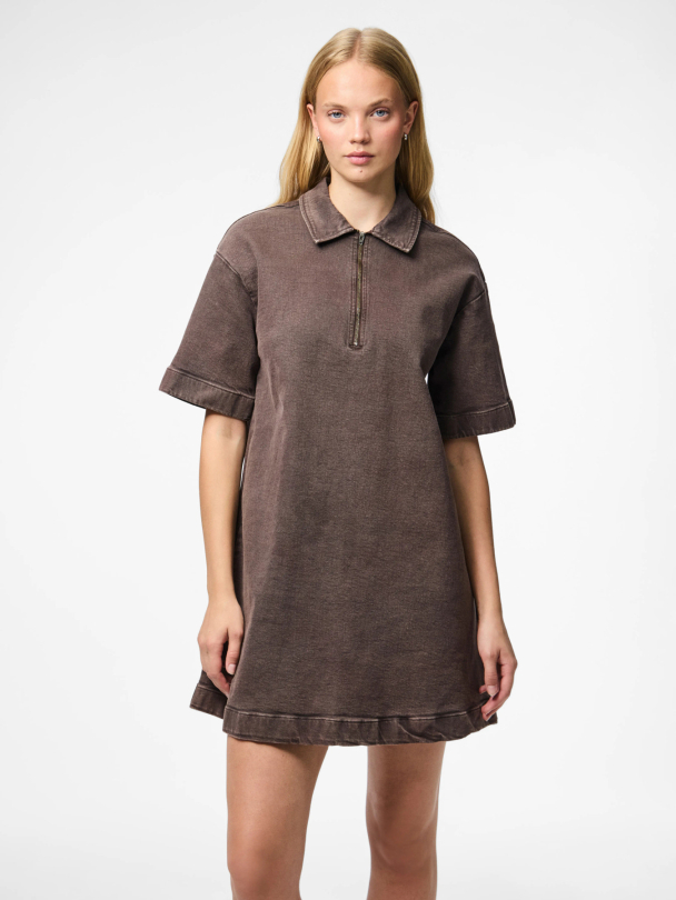 PCSELMA 3/4 ZIP DENIM DRESS D2D FSY - Image 6
