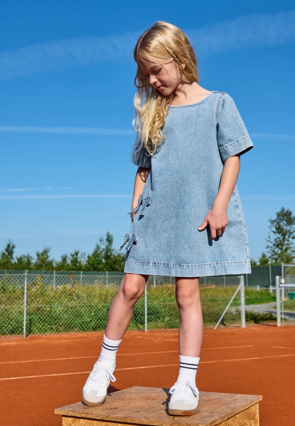 Gigi Bow Denim Dress - Image 1