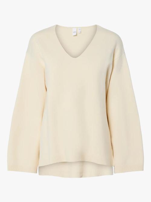 Elma V-Neck Knit Pullover - Birch 