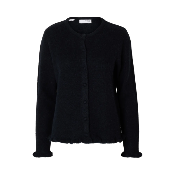 Lulu Frill Knit Cardigan - Dark Sapphire 
