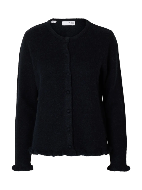 Lulu Frill Knit Cardigan - Dark Sapphire 