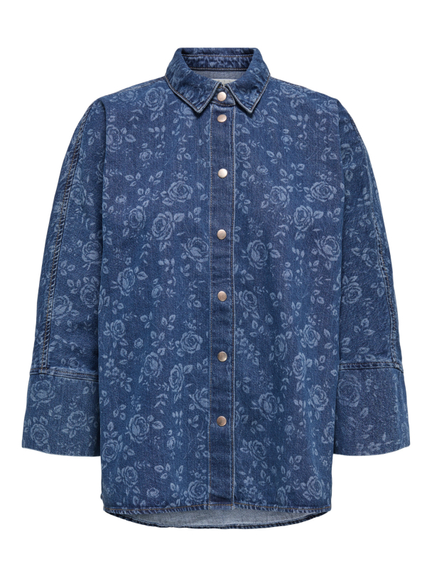 ONLGRACE 3/4 SHIRT ROSE AOP DNM PIM - Image 1