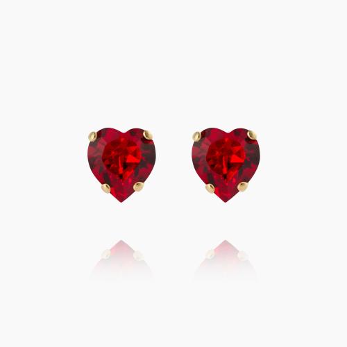Heart Earrings - Gold Light Siam  