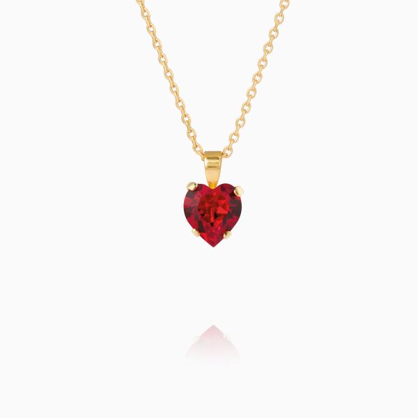 Heart Necklace Gold - Light Siam  