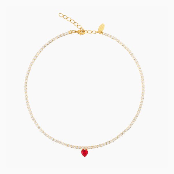 Love Edit Necklace - Gold/Light Siam