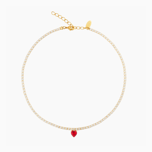 Love Edit Necklace - Gold/Light Siam - Image 1