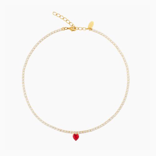 Love Edit Necklace - Gold/Light Siam