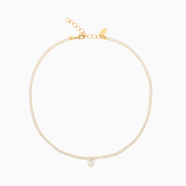 Love Edit Necklace - Gold/Crystal  - Image 1