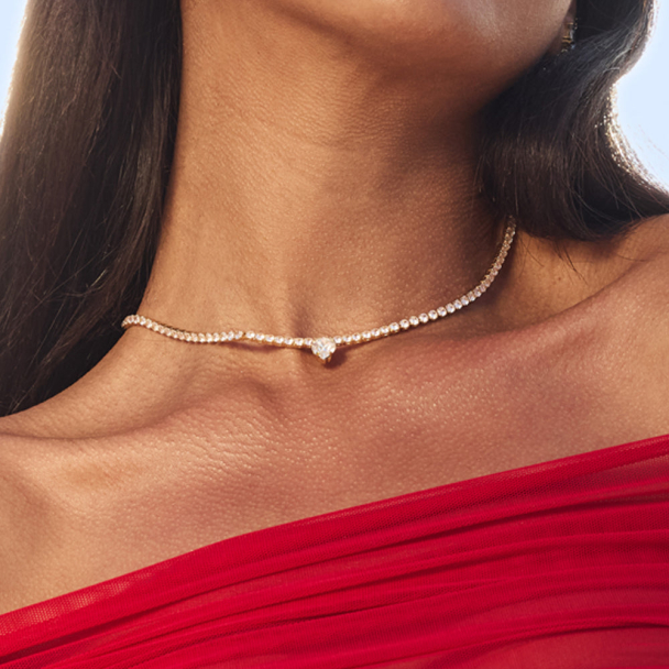 Love Edit Necklace - Gold/Crystal  - Image 2
