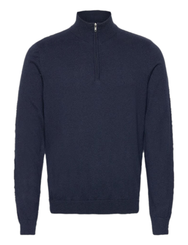 Claude half zip genser, blå - Image 4