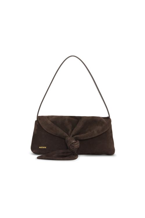 Suede Knot Scarf Bag - Chocolate Torte