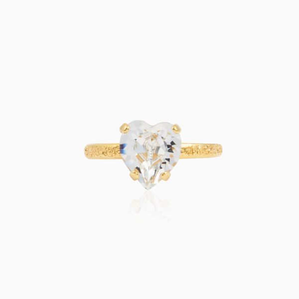 Heart Ring - Gold/Crystal 