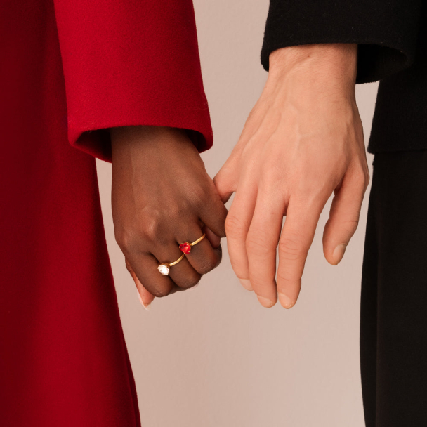Heart Ring - Gold/Crystal  - Image 2