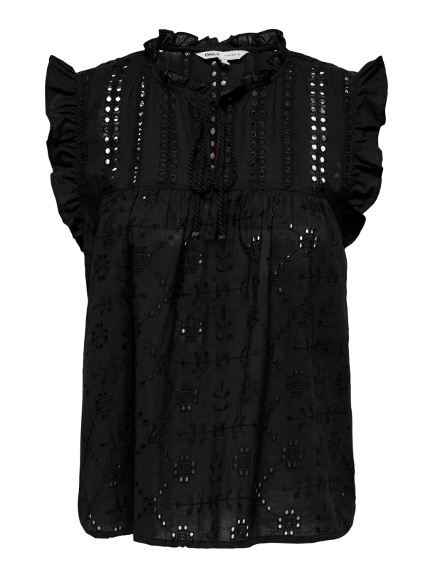 ONLREVA LIFE S/L EMB TOP WVN NOOS - Image 1