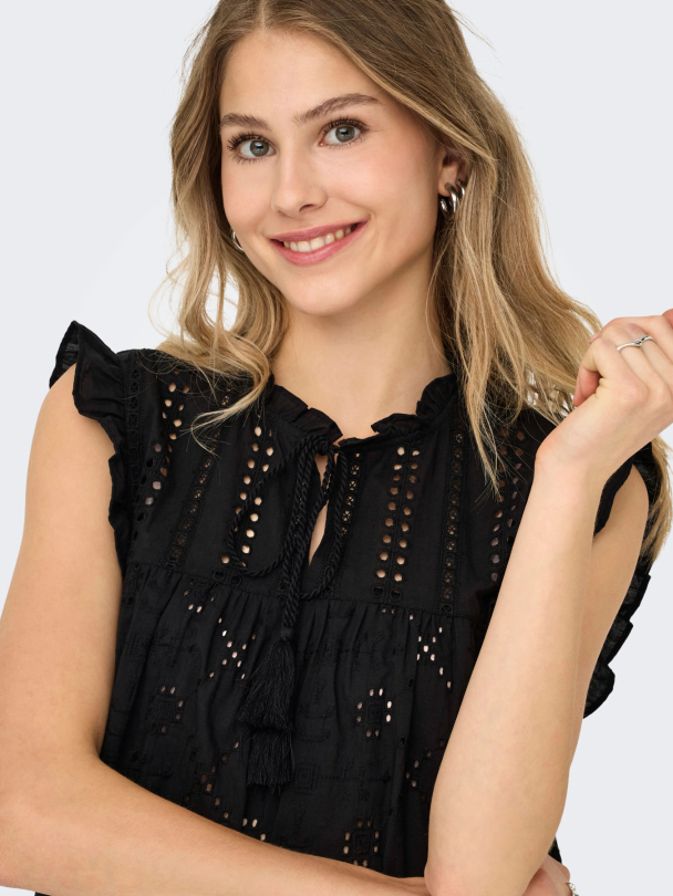 ONLREVA LIFE S/L EMB TOP WVN NOOS - Image 4