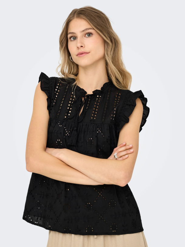 ONLREVA LIFE S/L EMB TOP WVN NOOS - Image 6