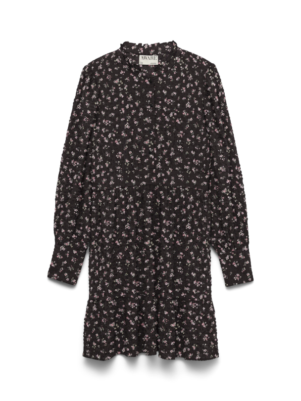 AWNOELLE LS HIGH NECK SHORT DRESS